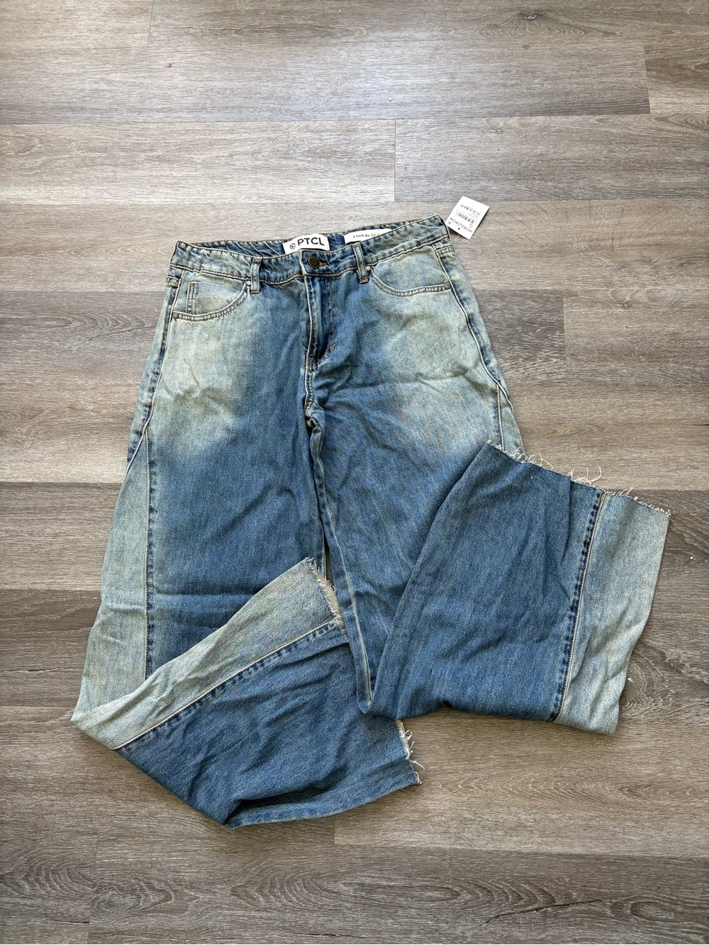🆕 PTCL  Two-Tone patchwork Blue Denim Jeans